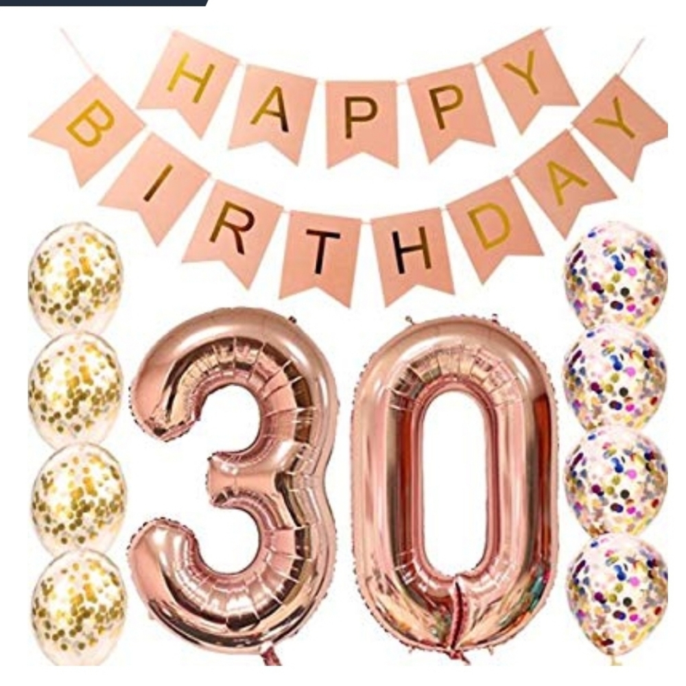 30th birthday ballons